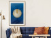 Poster Indigo Abstraction - geometric composition in navy with a golden circle 117594 additionalThumb 21