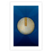 Poster Indigo Abstraction - geometric composition in navy with a golden circle 117594 additionalThumb 25