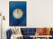 Poster Indigo Abstraction - geometric composition in navy with a golden circle 117594 additionalThumb 5
