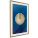 Poster Indigo Abstraction - geometric composition in navy with a golden circle 117594 additionalThumb 2
