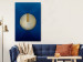 Poster Indigo Abstraction - geometric composition in navy with a golden circle 117594 additionalThumb 23