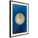Poster Indigo Abstraction - geometric composition in navy with a golden circle 117594 additionalThumb 3