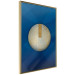 Poster Indigo Abstraction - geometric composition in navy with a golden circle 117594 additionalThumb 12