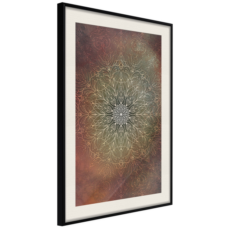 Wall Poster Oriental Wheel - composition with a Mandala in shades of gold in a zen style 118794 additionalImage 13