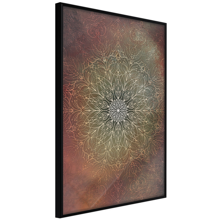 Wall Poster Oriental Wheel - composition with a Mandala in shades of gold in a zen style 118794 additionalImage 2