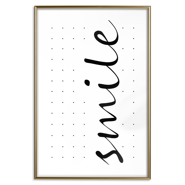 Wall Poster Black and White: Smile - black and white composition with an English phrase 119194 additionalImage 14