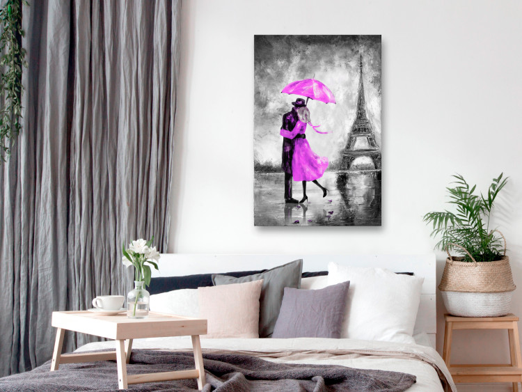 Canvas Print Paris Fog (1 Part) Vertical Pink 123094 additionalImage 3
