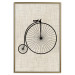 Wall Poster Vintage Bicycle - vehicle with large front wheel on fabric texture 123794 additionalThumb 20