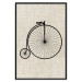 Wall Poster Vintage Bicycle - vehicle with large front wheel on fabric texture 123794 additionalThumb 18