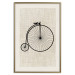 Wall Poster Vintage Bicycle - vehicle with large front wheel on fabric texture 123794 additionalThumb 19