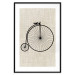 Wall Poster Vintage Bicycle - vehicle with large front wheel on fabric texture 123794 additionalThumb 15