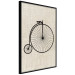 Wall Poster Vintage Bicycle - vehicle with large front wheel on fabric texture 123794 additionalThumb 2