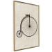 Wall Poster Vintage Bicycle - vehicle with large front wheel on fabric texture 123794 additionalThumb 3