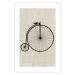 Wall Poster Vintage Bicycle - vehicle with large front wheel on fabric texture 123794 additionalThumb 25