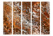 Folding Screen Brown Craters II (5-piece) - artistic abstraction in brown 124094 additionalThumb 3