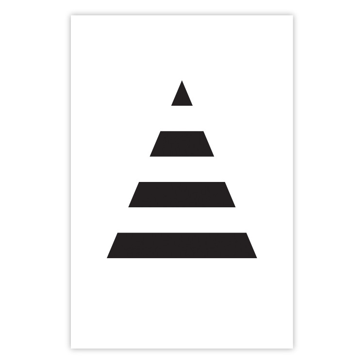 Poster Form - triangle made of black geometric shapes separated by white background 124494