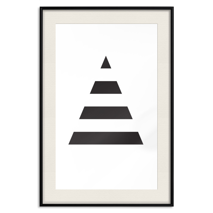 Poster Form - triangle made of black geometric shapes separated by white background 124494 additionalImage 23