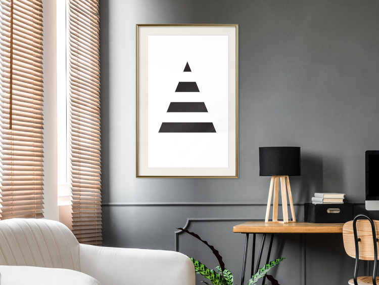 Poster Form - triangle made of black geometric shapes separated by white background 124494 additionalImage 21