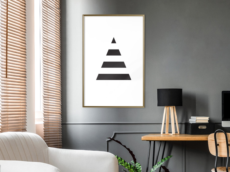 Poster Form - triangle made of black geometric shapes separated by white background 124494 additionalImage 13