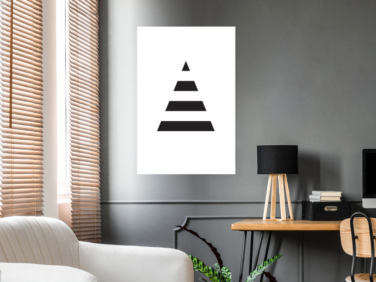 Poster Form - triangle made of black geometric shapes separated by white background 124494 additionalImage 4