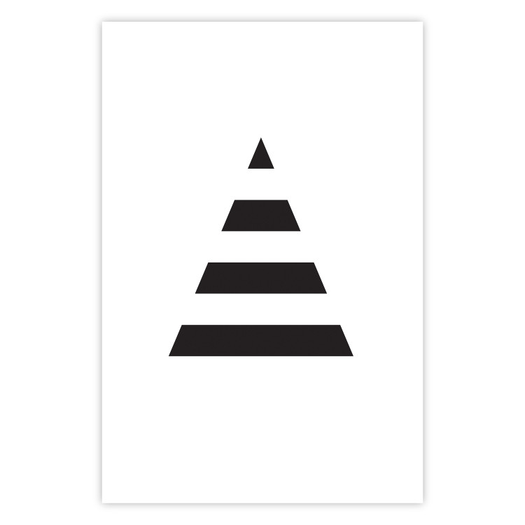Poster Form - triangle made of black geometric shapes separated by white background 124494 additionalImage 16