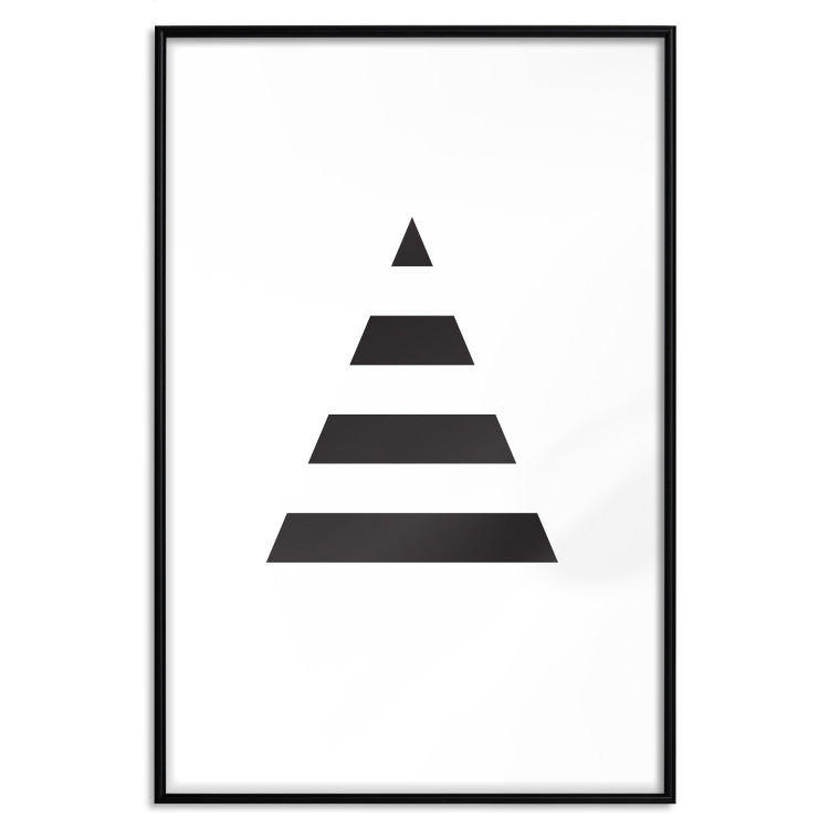 Poster Form - triangle made of black geometric shapes separated by white background 124494 additionalImage 19