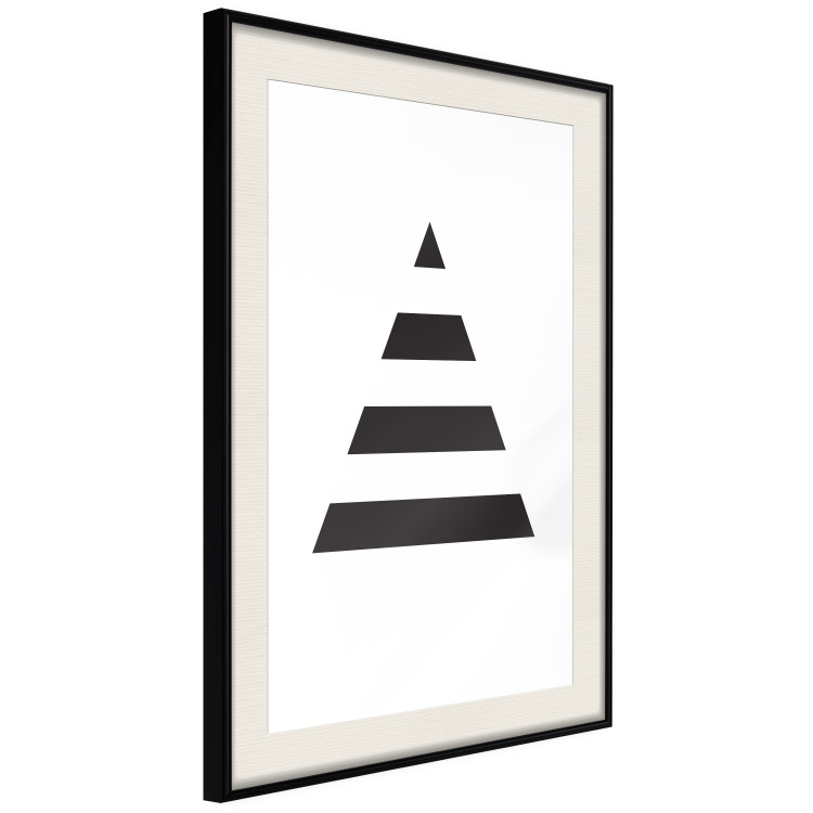 Poster Form - triangle made of black geometric shapes separated by white background 124494 additionalImage 3