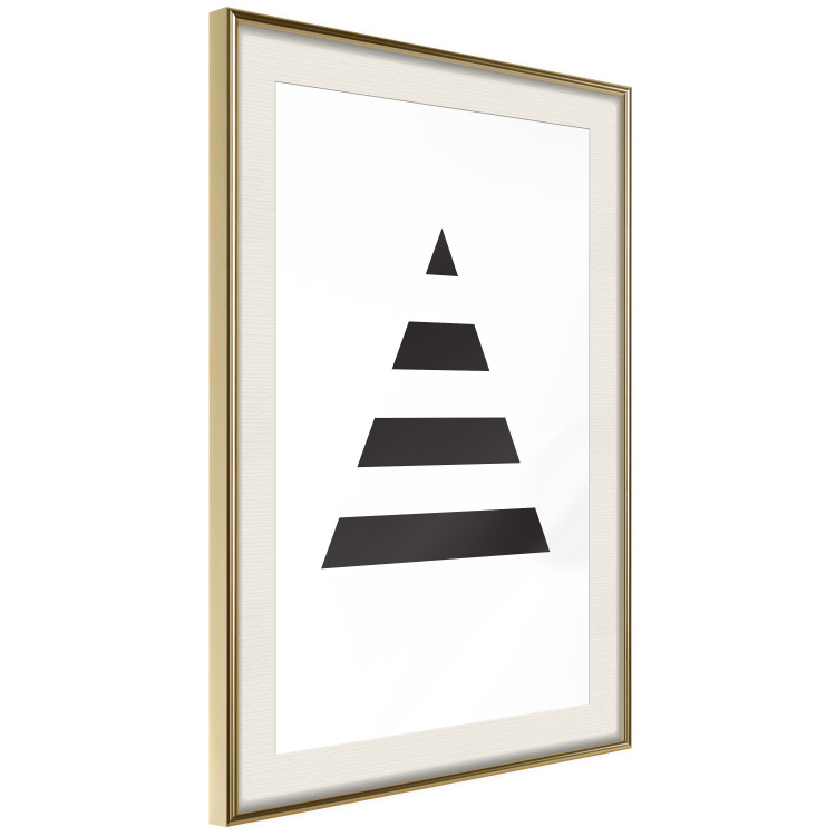 Poster Form - triangle made of black geometric shapes separated by white background 124494 additionalImage 2
