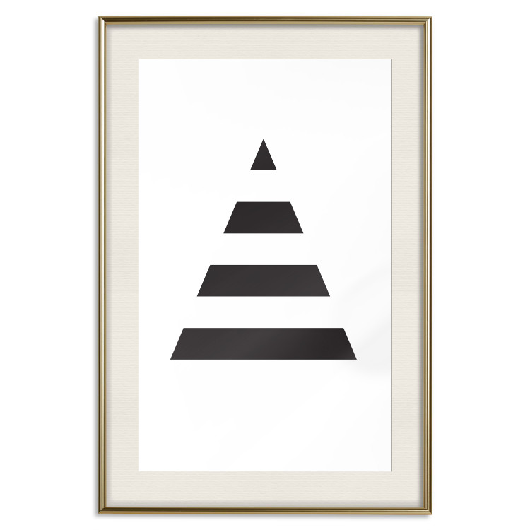 Poster Form - triangle made of black geometric shapes separated by white background 124494 additionalImage 24
