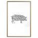 Wall Poster Black and White Pig - abstract patterns forming the shape of a pig 125094 additionalThumb 14