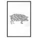 Wall Poster Black and White Pig - abstract patterns forming the shape of a pig 125094 additionalThumb 18