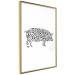 Wall Poster Black and White Pig - abstract patterns forming the shape of a pig 125094 additionalThumb 12