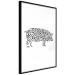 Wall Poster Black and White Pig - abstract patterns forming the shape of a pig 125094 additionalThumb 10