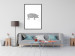 Wall Poster Black and White Pig - abstract patterns forming the shape of a pig 125094 additionalThumb 4