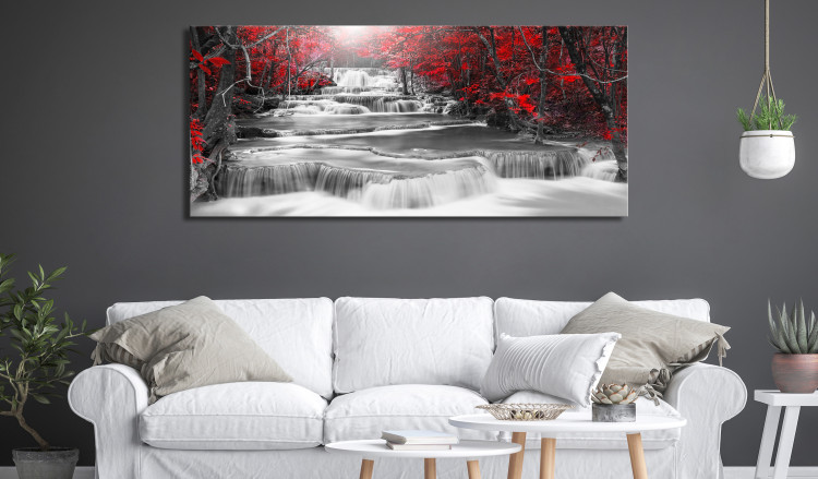 Large canvas print Cascade of Thoughts (Red) II [Large Format] 125694 additionalImage 5