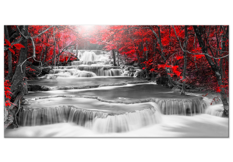 Large canvas print Cascade of Thoughts (Red) II [Large Format] 125694