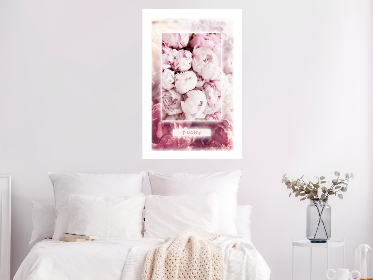 Wall Poster Spring Delicacy - light pink flowers and English text 126194 additionalImage 2