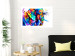 Wall Poster Friendly Elephant - abstract multicolored animal on a white background 127094 additionalThumb 3