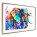 Wall Poster Friendly Elephant - abstract multicolored animal on a white background 127094 additionalThumb 7