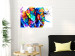 Wall Poster Friendly Elephant - abstract multicolored animal on a white background 127094 additionalThumb 2