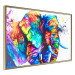 Wall Poster Friendly Elephant - abstract multicolored animal on a white background 127094 additionalThumb 12