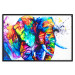 Wall Poster Friendly Elephant - abstract multicolored animal on a white background 127094 additionalThumb 16