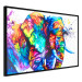 Wall Poster Friendly Elephant - abstract multicolored animal on a white background 127094 additionalThumb 11
