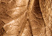 Poster Golden Lightness - golden leaf with distinct texture on a beige background 127394 additionalThumb 10