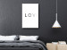 Canvas Print The English Love sign in shades of grey - text on a white background 127794 additionalThumb 3