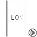 Canvas Print The English Love sign in shades of grey - text on a white background 127794 additionalThumb 6