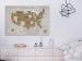 Canvas Print Map of the United States of North America - brown composition 127894 additionalThumb 3