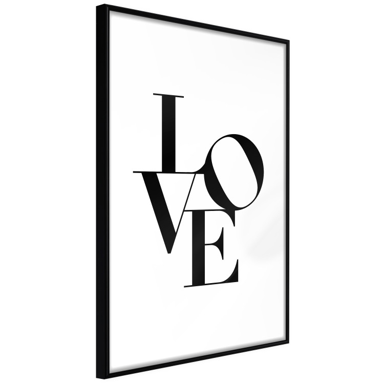 Wall Poster Twisted Love - black English text on plain white background 129594 additionalImage 6