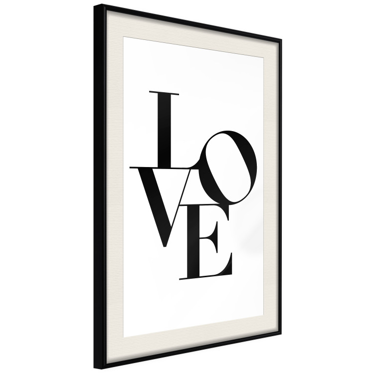 Wall Poster Twisted Love - black English text on plain white background 129594 additionalImage 2