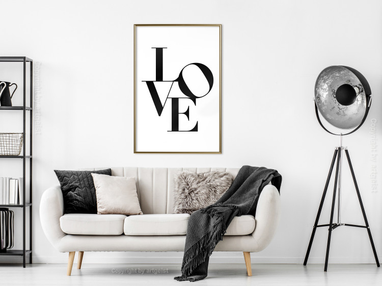 Wall Poster Twisted Love - black English text on plain white background 129594 additionalImage 7